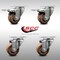 Service Caster 3 Inch SS High Temp Glass Filled Nylon Top Plate Caster Total Lock Brakes, 2PK SCC-SSTTL20S314-GFNSHT-2-S-2 - alternate 2